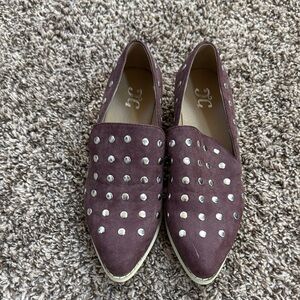 Stylish Brown Studded Women's Loafers